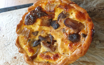 Quiche poulet champignons